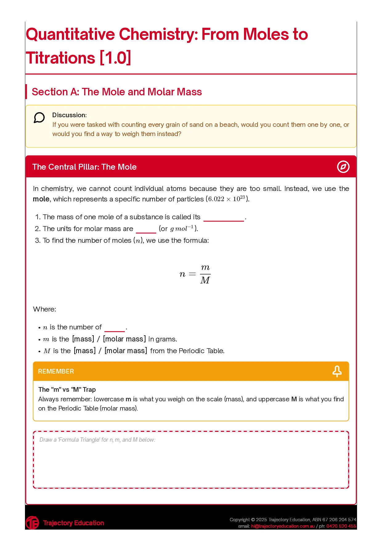 Chemistry workbook preview