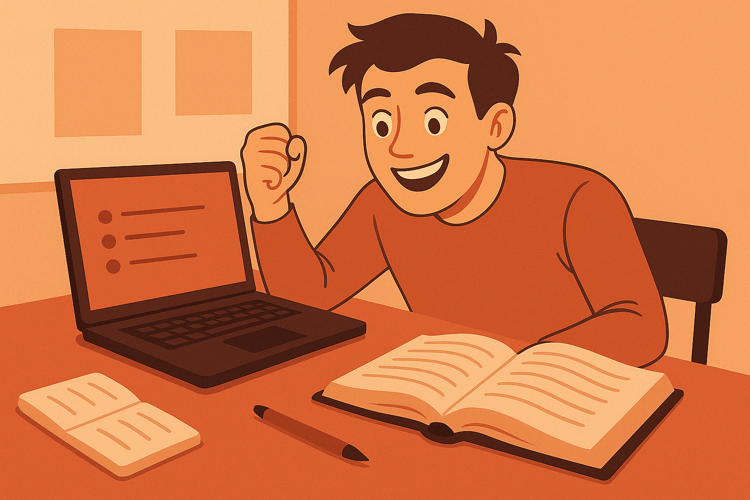 A happy, successful high school student